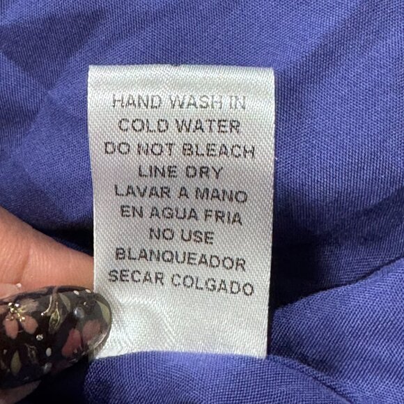 Entro Boho Ruffle V-Neck Colorful Abstract Print Puff Sleeves Blouse (Size S) - Picture 12 of 13